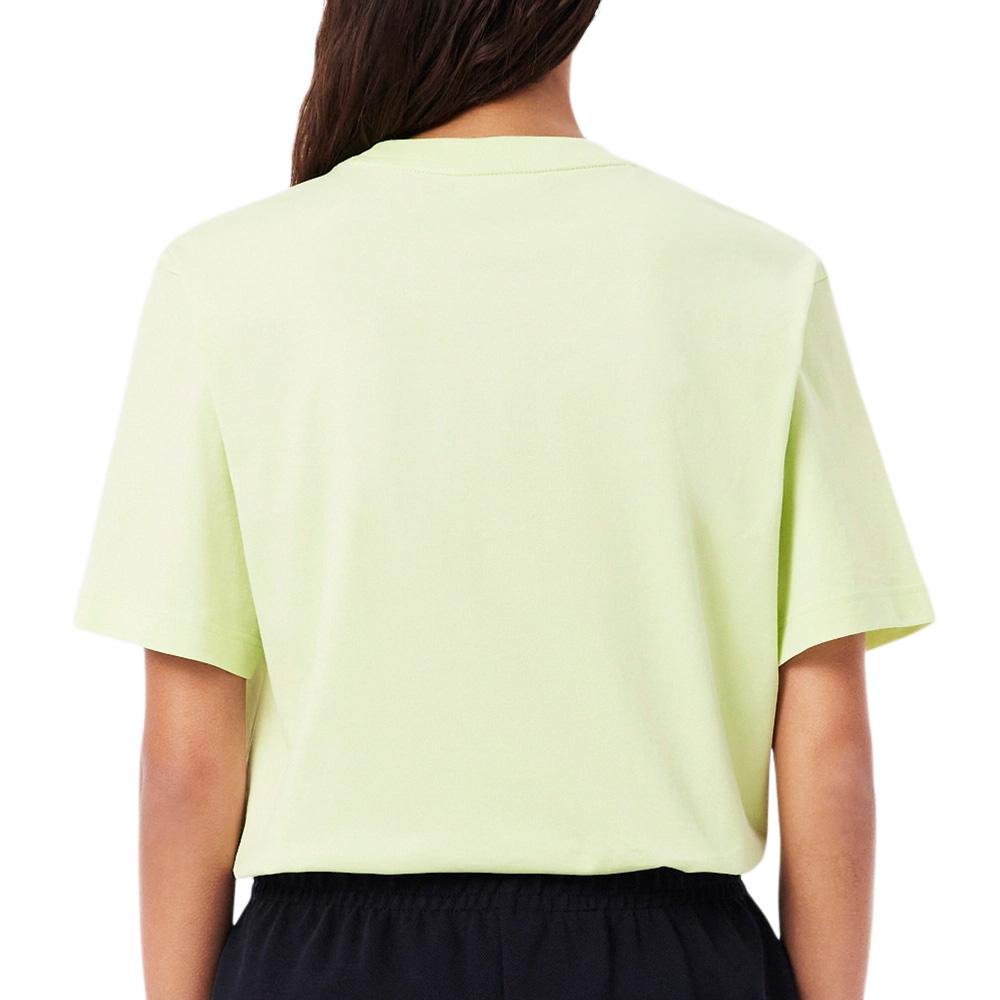 T-shirt Vert Fluo Femme Lacoste TF7215 vue 2