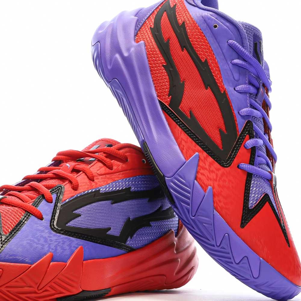 Chaussures de Basketball Violet/Rouge Homme Puma Scoot 1 PRED vue 7