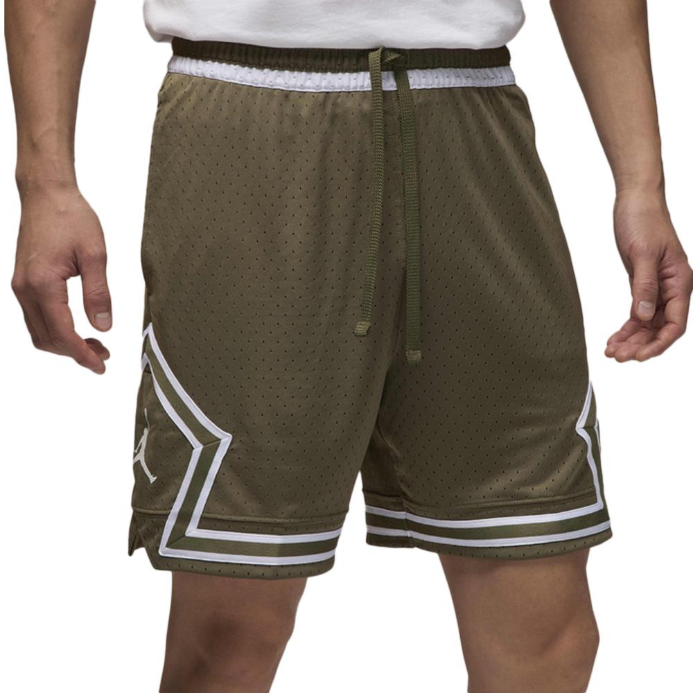 Short de Basketball Kaki/Blanc Homme Nike DX1487 pas cher