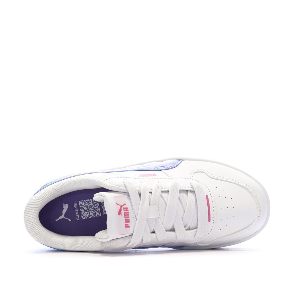 Zapatillas blancas/moradas para niña Puma Carina Street Bouncy ver 4