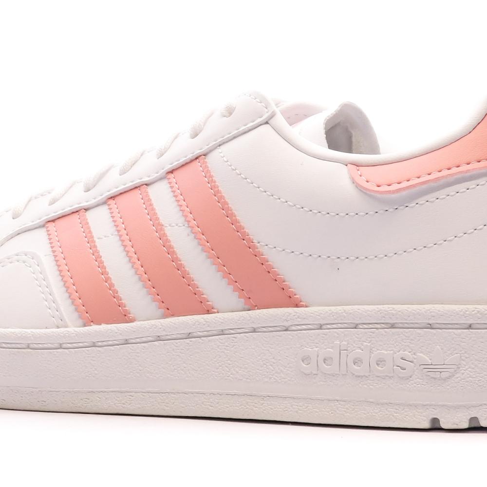 Baskets Blanche/Corail Femme Adidas Team Court vue 7