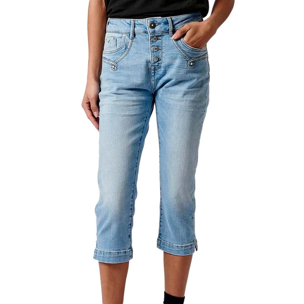 Pantacourt Bleu Femme Kaporal LOLIE24 pas cher