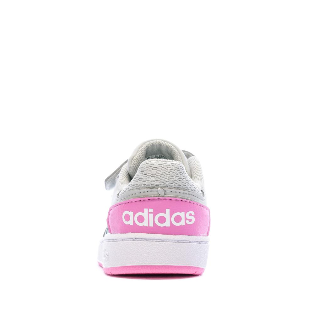Baskets Grise Fille Adidas Hoops 2.0 vue 3