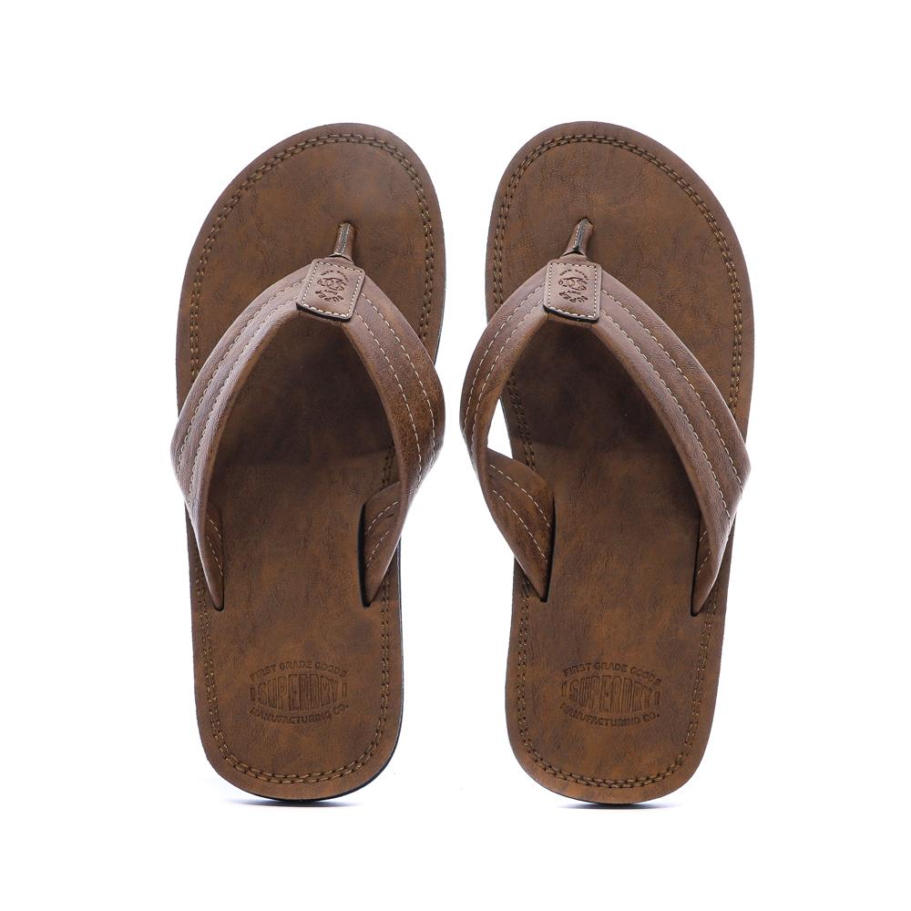 Chanclas marrones para hombre Superdry Vintage Flip Flop ver 3