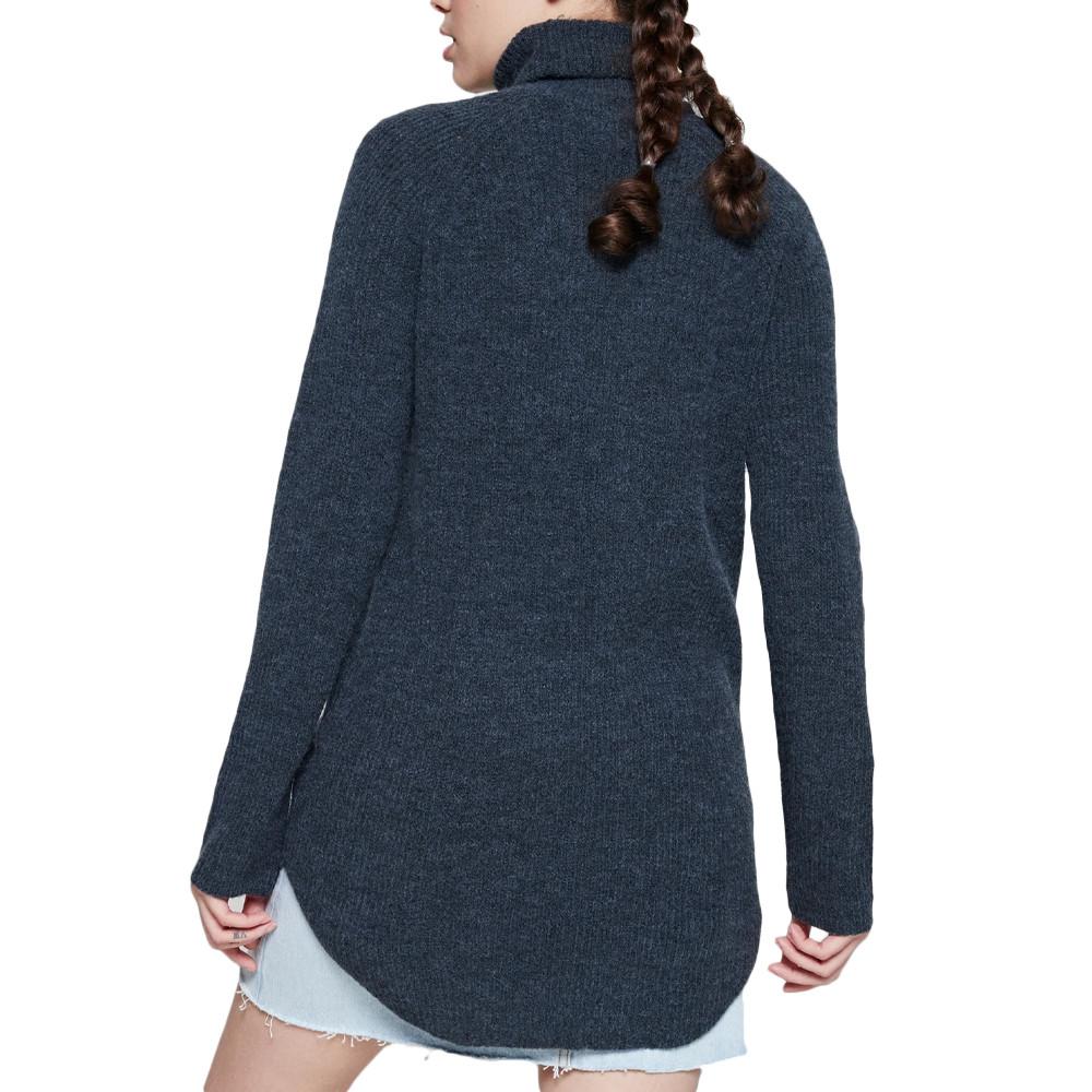 Pull Marine Femme Pieces Ellen vue 2