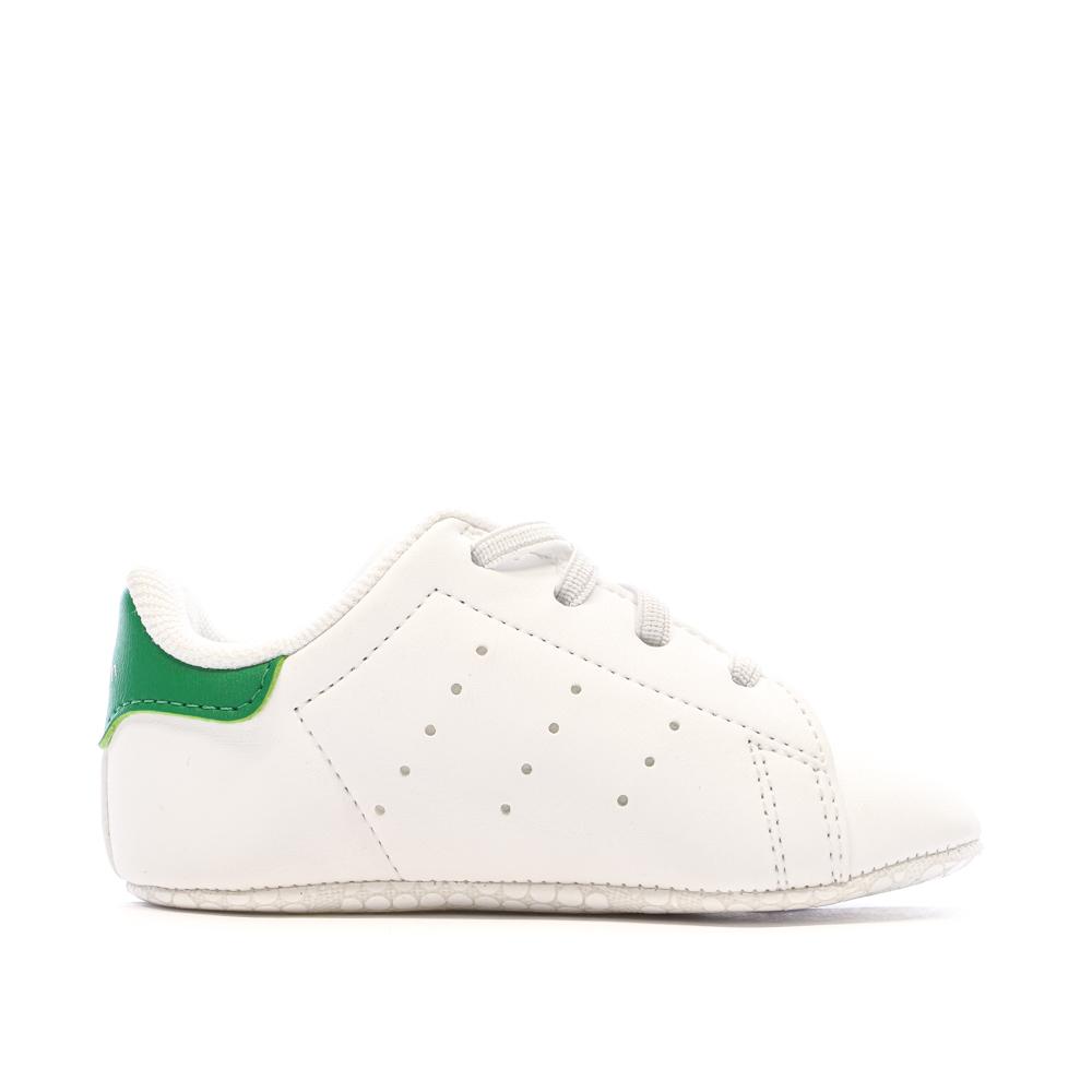 Baskets Blanc/Vert Bébé Adidas Stan Smith Crib vue 2