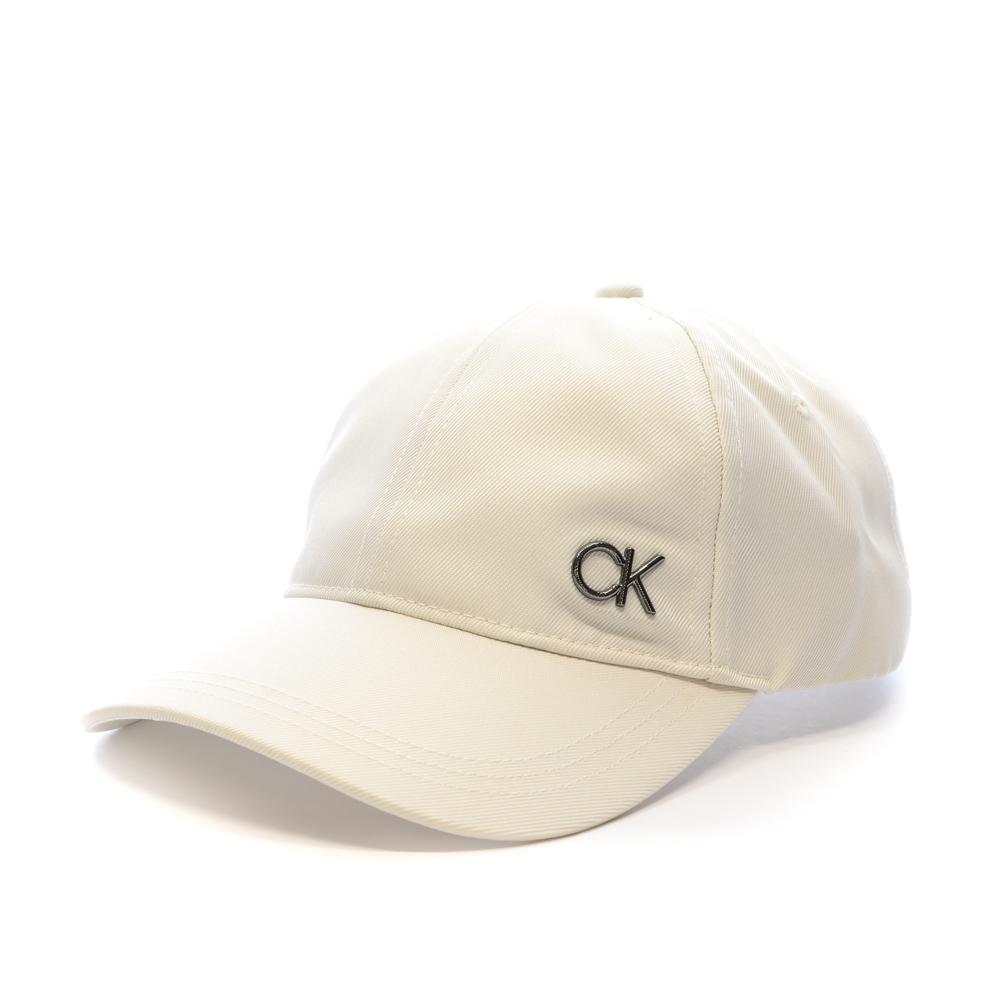 Casquette Blanche Homme Calvin Klein Jeans Saffiano Metal pas cher