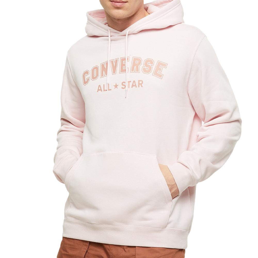 Sweat à Capuche Rose Homme Converse All Star Single Screen pas cher