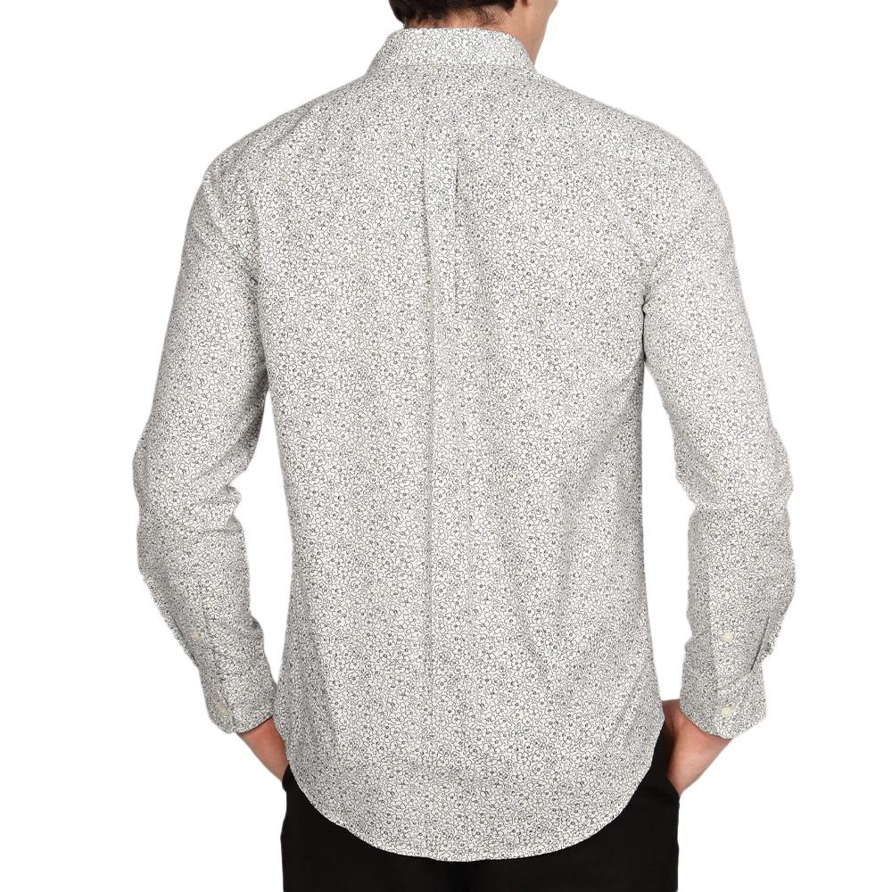 Chemise Blanc/Marine Imprimé Homme Tommy Hilfiger Flex Poplin vue 2