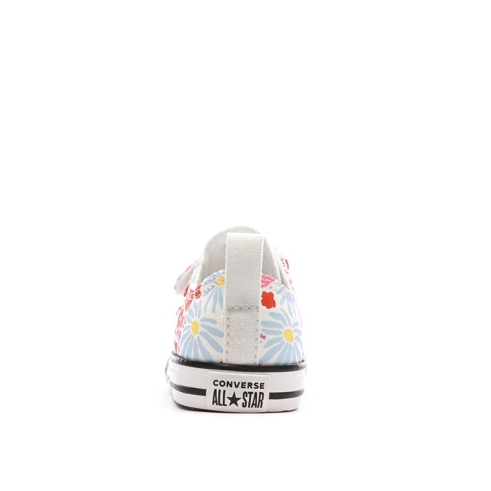 Baskets Blanches/Roses/Rouges/Bleu Fille Converse All Star Easy vue 3