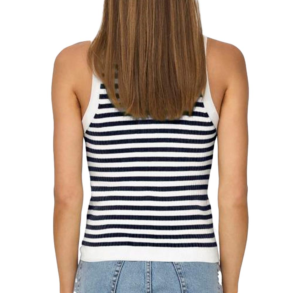 Top à Rayures Marine/Ecru Femme JDY Aya vue 2