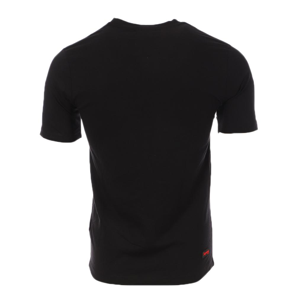 T-shirt Noir/Rouge Homme Supreme Italfigo vue 2