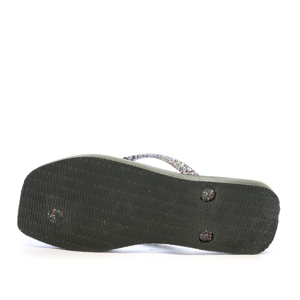 Tongs Kaki Femme Havaianas Hav Square Logo vue 2