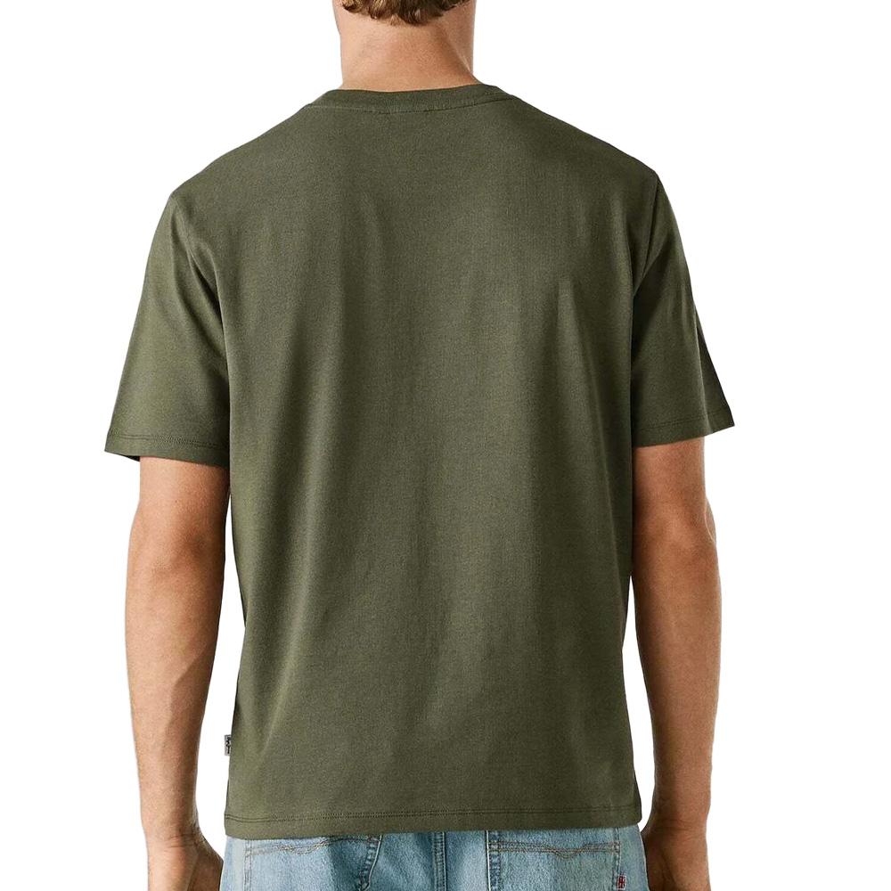 T-Shirt Kaki Homme Pepe jeans Contrast Connor vue 2