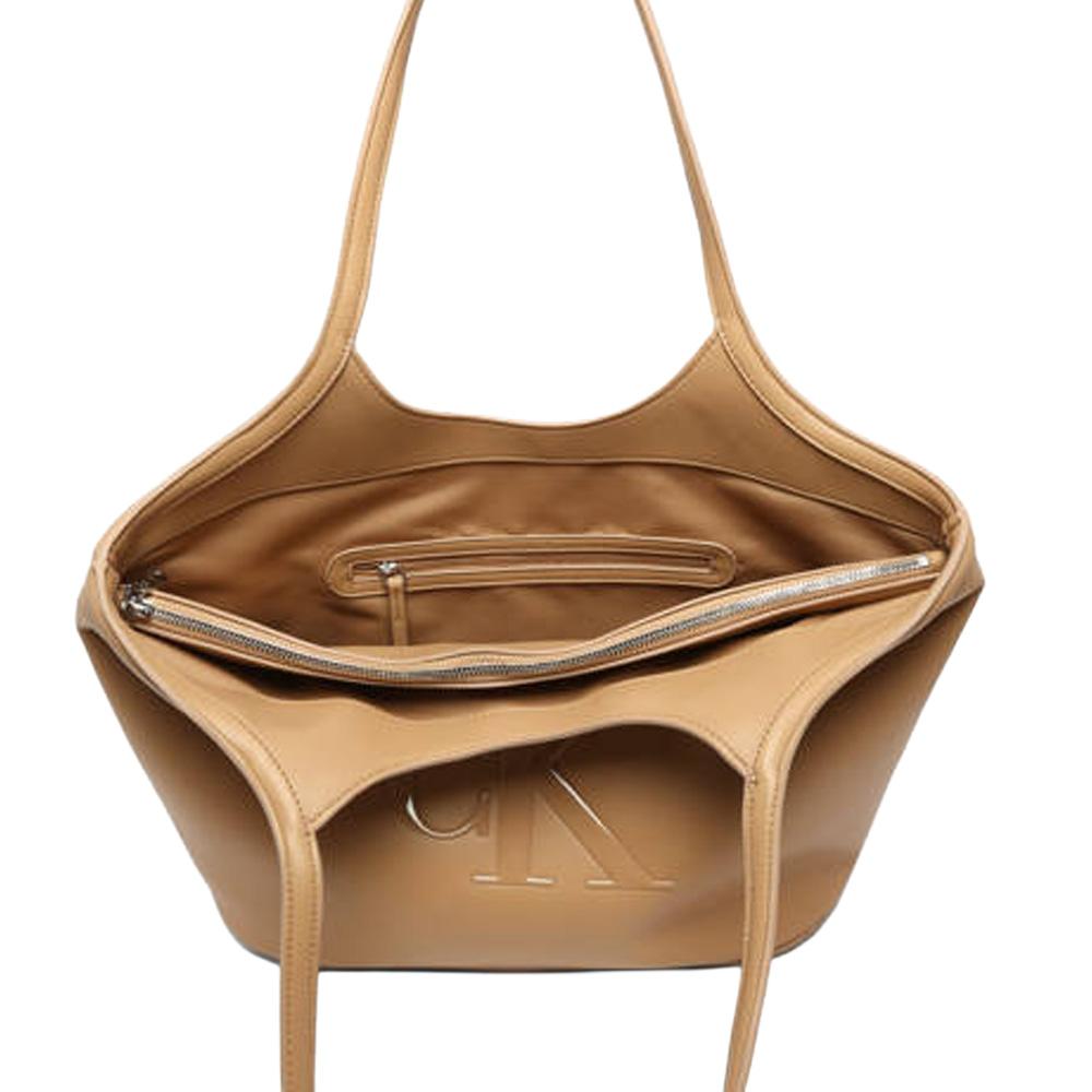 Calvin Klein Jeans Bold CK Shopper Camel Women’s Handbag Photo of the Espace des Marques %store% store - view of %key%