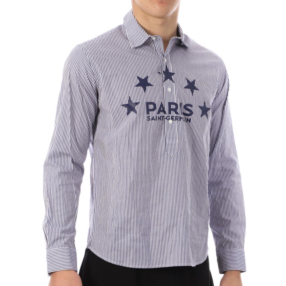 PSG Chemise à Rayures Marine Homme PSG 109 pas cher