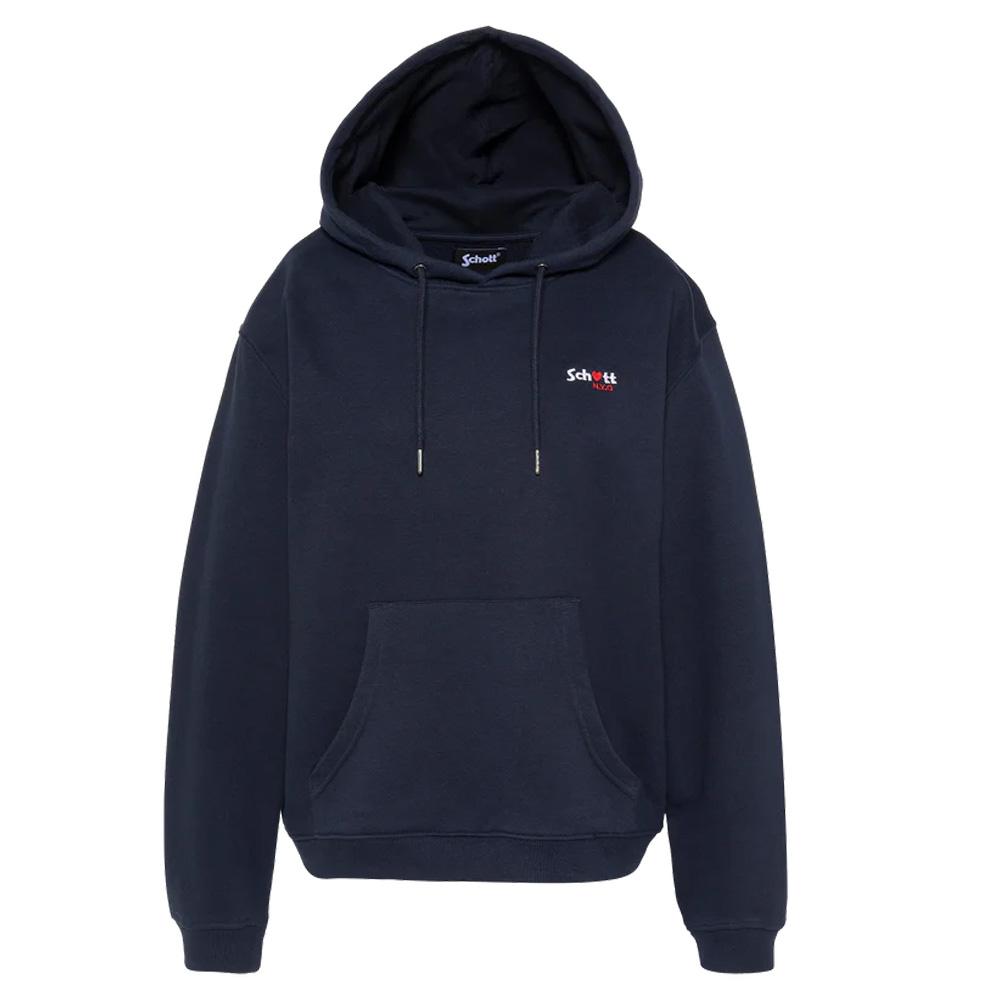 Sweat Marine Femme Schott SWHBRODEDW pas cher