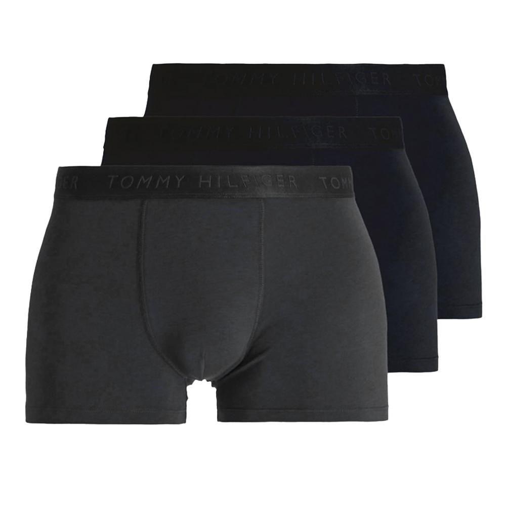 X3 Boxers Gris/Noir Homme Tommy Hilfiger Bottoms pas cher