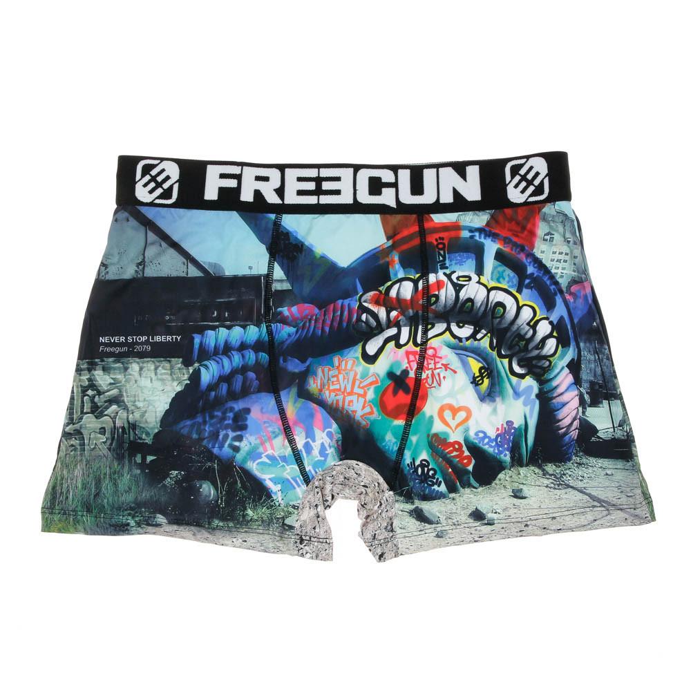 Boxer Noir Homme Freegun Statue Of Liberty pas cher