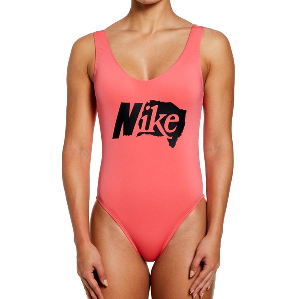 Bañador Nike U-back 1 pieza rosa, mujer barato