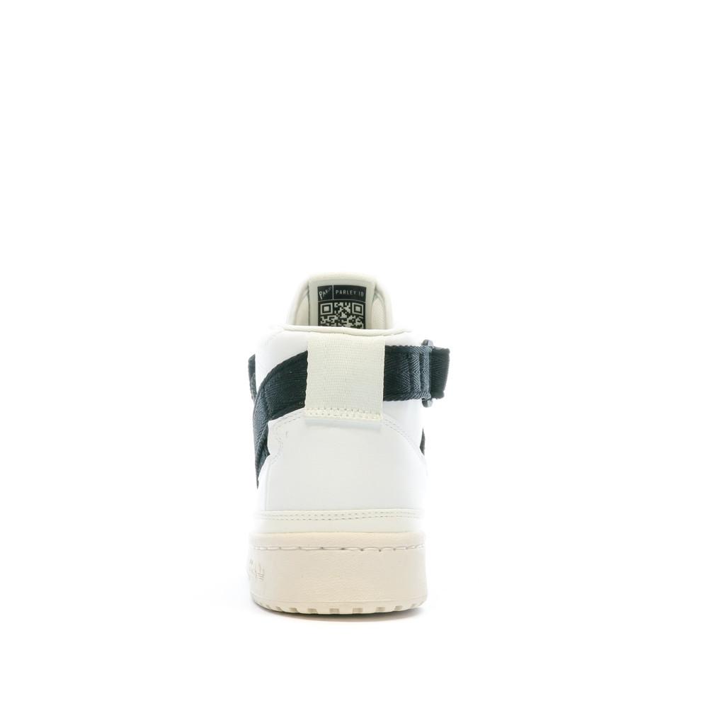 Baskets Blanches Mixte Adidas Forum Mid Parley vue 3