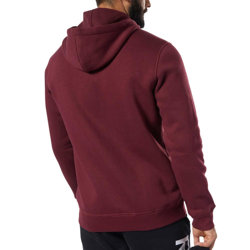 Sweat à Capuche Bordeaux Homme Fleece vue 2