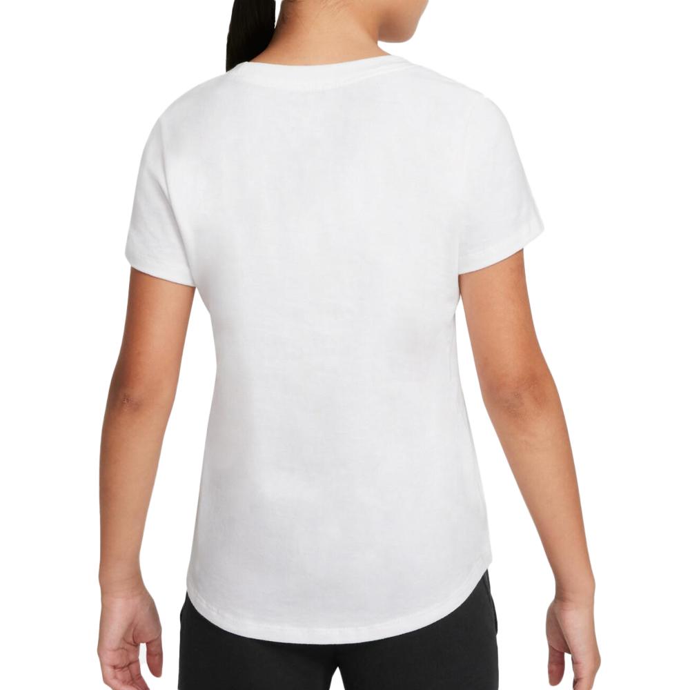 T-shirt Blanc Fille Nike Scoop Manga Air vue 2