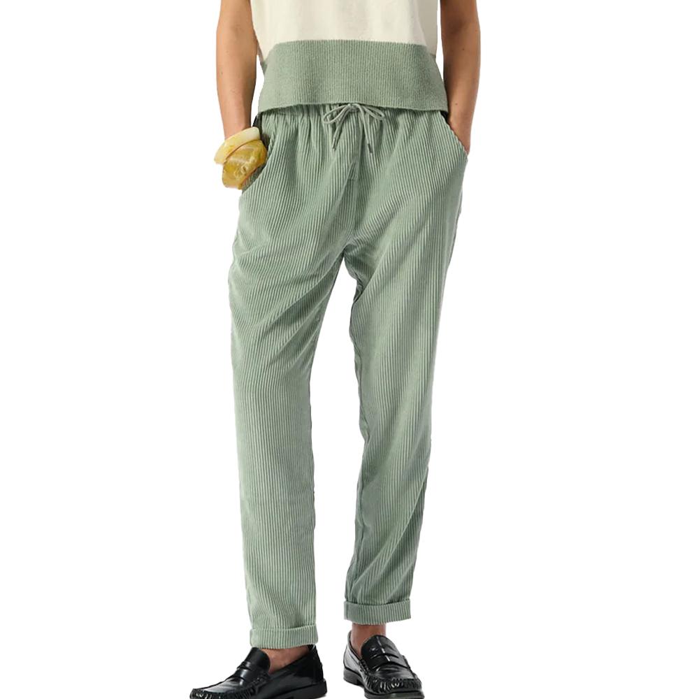 Pantalon Velours Vert Femme Teddy Smith 30116952D pas cher
