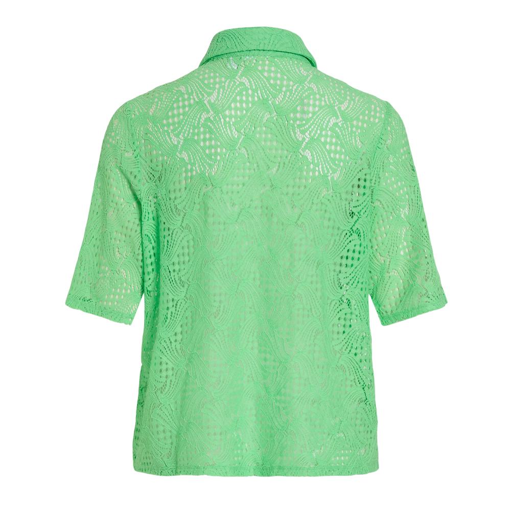Chemise Verte Femme Vila Vibegena vue 2