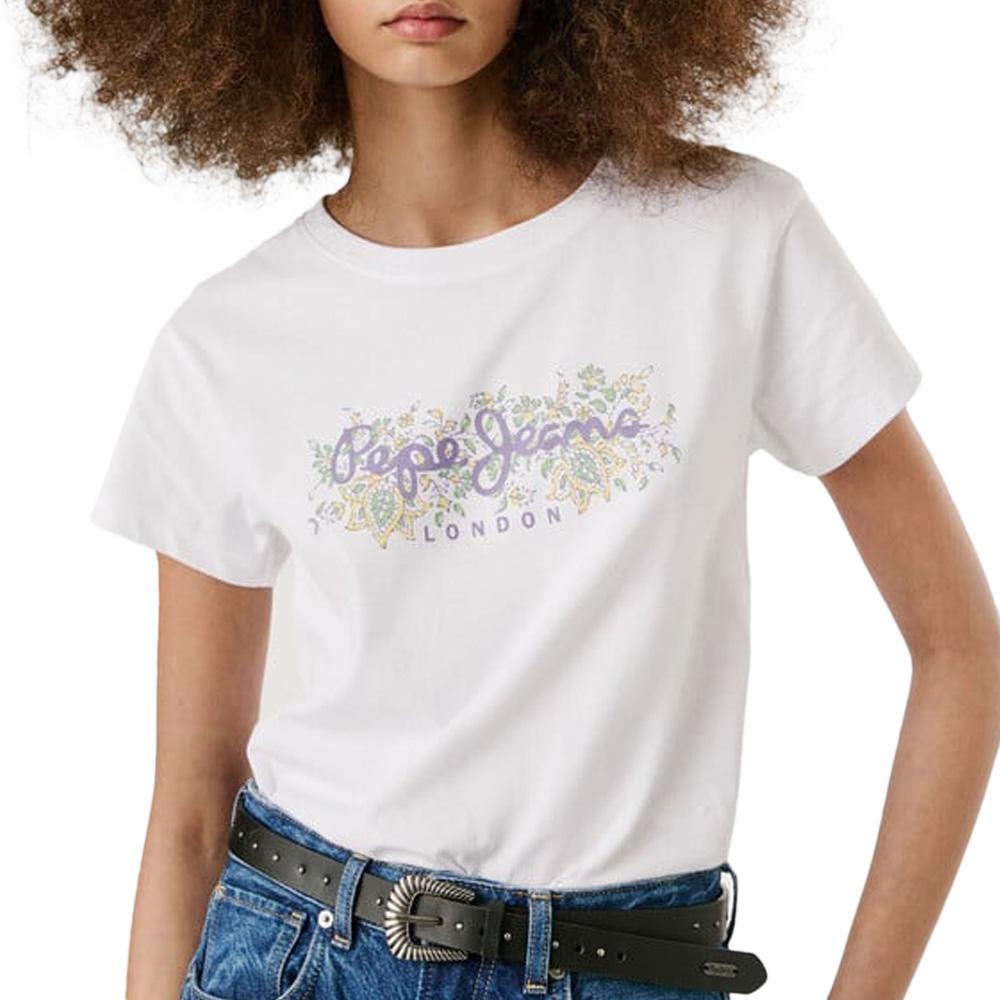 T-shirt Blanc Femme Pepe jeans Ava pas cher