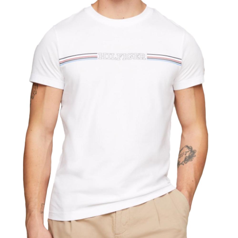 T-shirt Blanc Homme Tommy Hilfiger MW0MW34428 pas cher