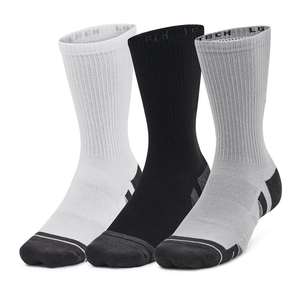 Lot de 3 Paires de Chaussettes Blanches/Grises/Noires Homme Under Armour Performance Tech pas cher