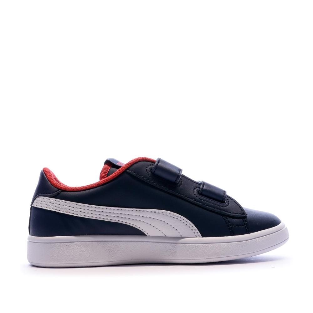 Baskets bleues garçon Puma Smash v2 vue 2