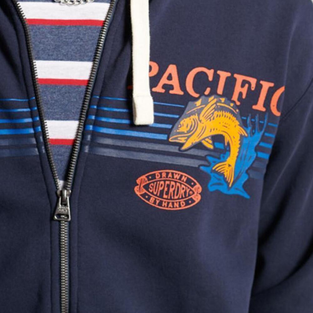 Sweat zippé Marine Homme Superdry Frontier vue 2