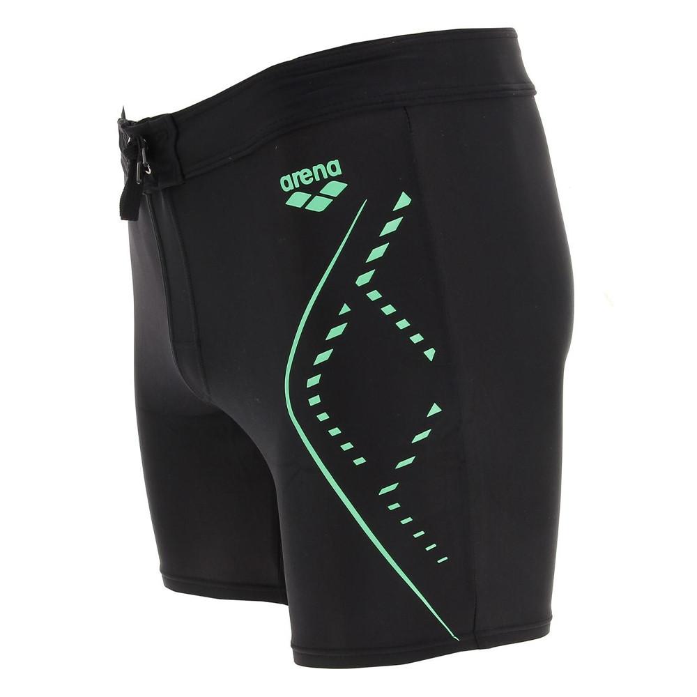 Maillot de bain Noir Garçon Arena Cross Hatching Mid Jammer pas cher