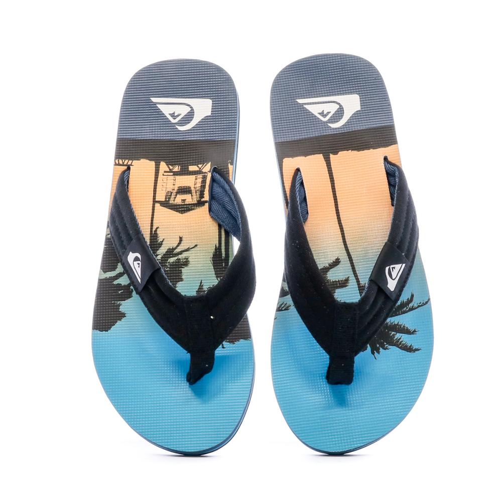 Tongs Bleu/Corail Homme Quiksilver Molokain Layback vue 3