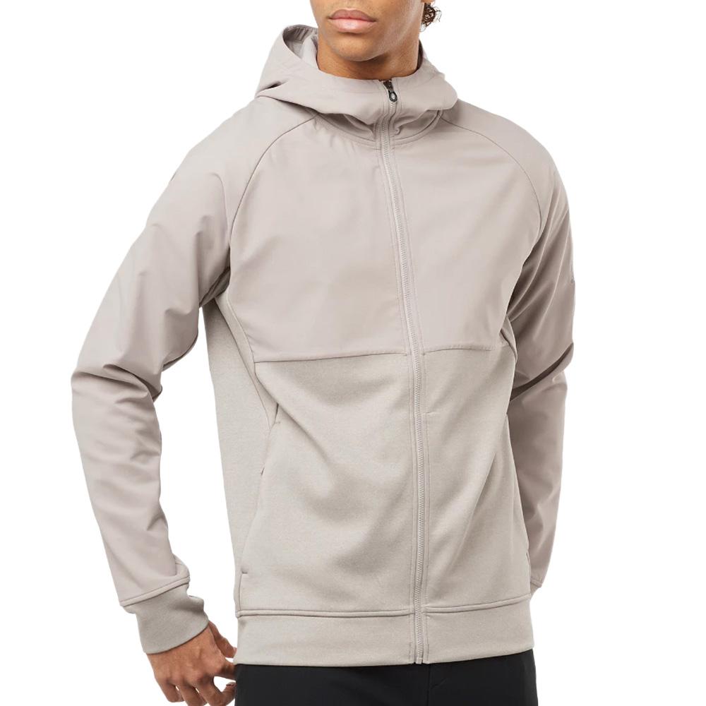 Sweat Beige Homme Salomon Runlife Hoodie pas cher