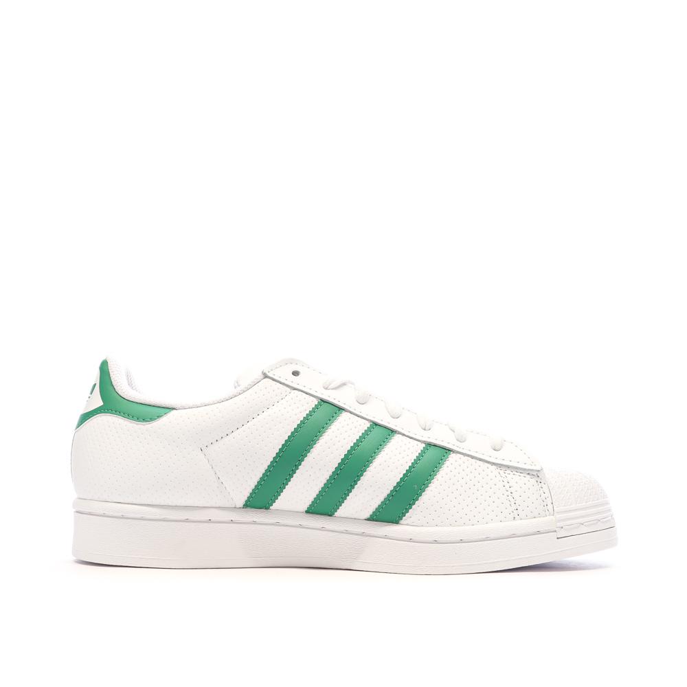 Baskets Blanc/Vert Homme Adidas Superstar IF3654 vue 2