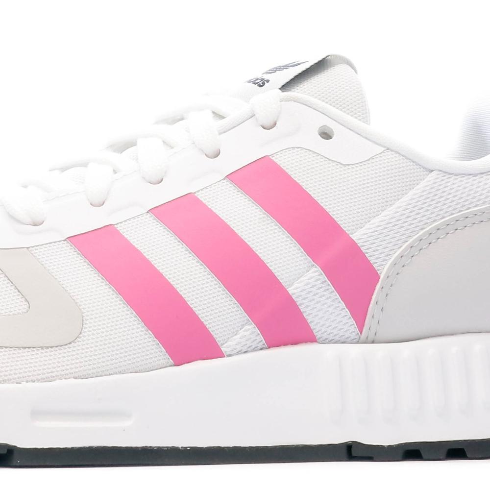 Baskets Blanc/Rose Femme Adidas Multix J vue 7