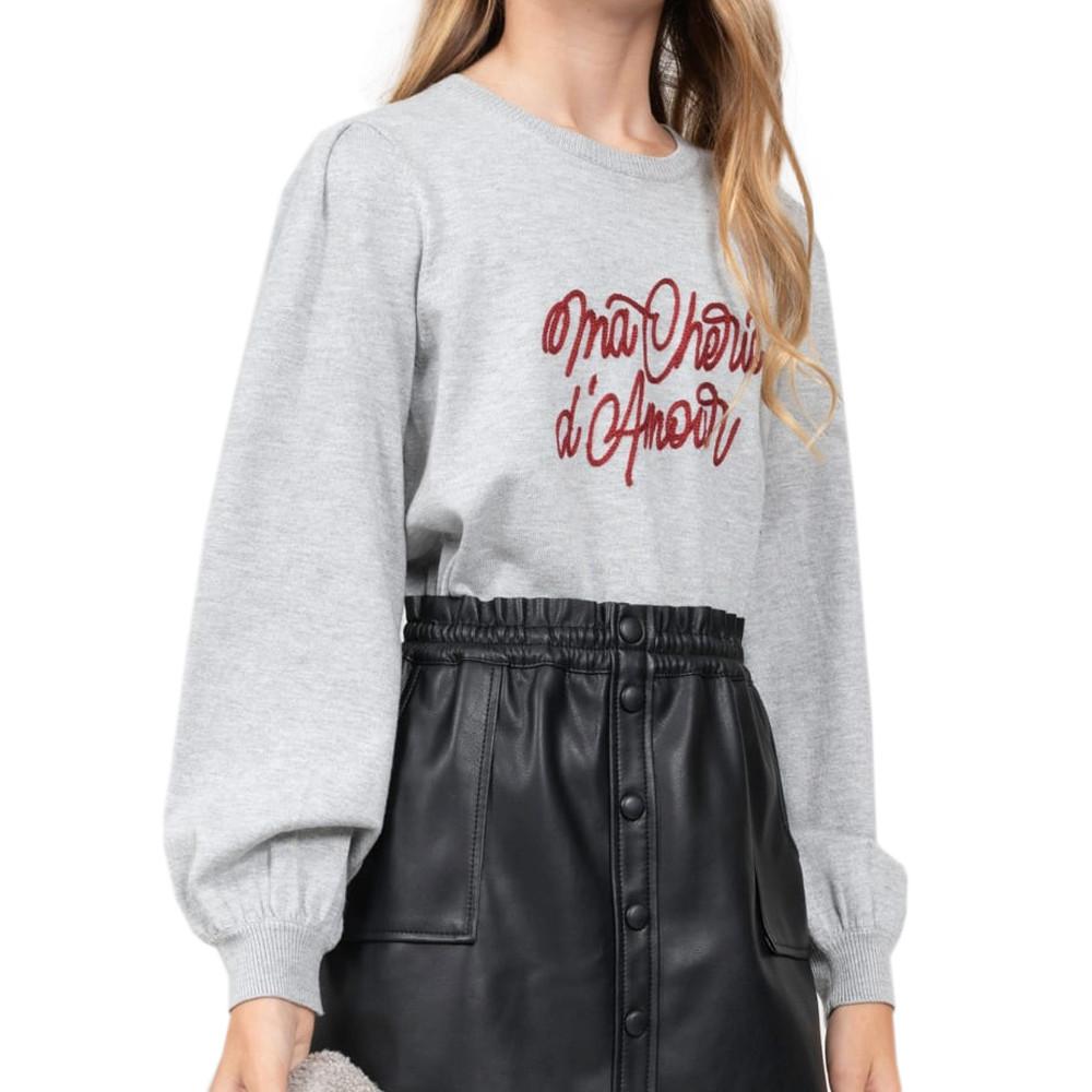 Pull Gris Fille Deeluxe Viviane pas cher