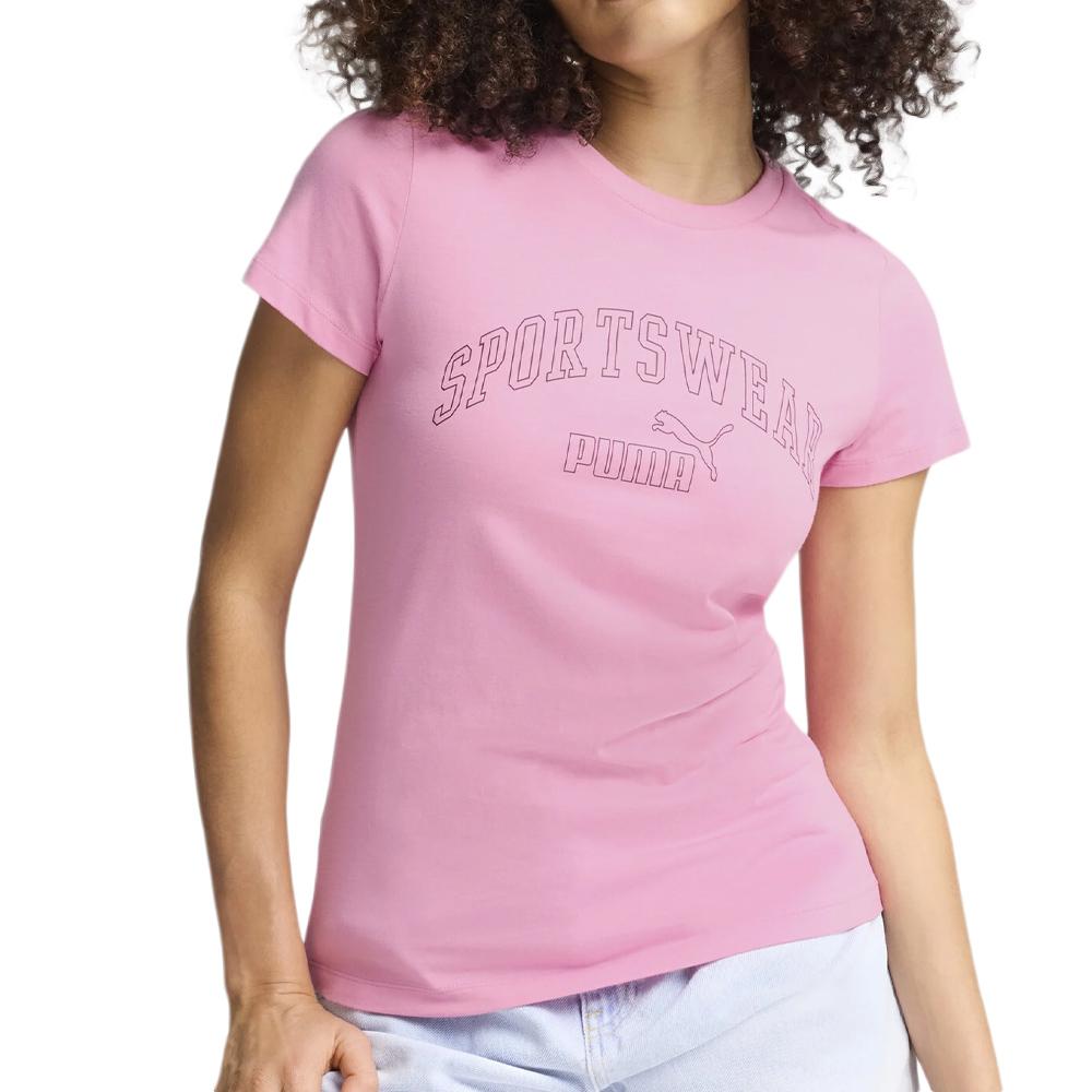 T-Shirt Rose Fille Puma Sportswear pas cher