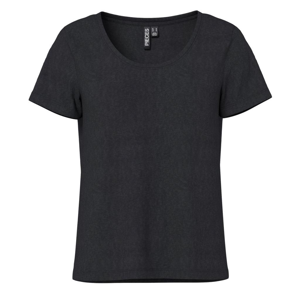 T-Shirt Noir Femme Pieces Sophie pas cher