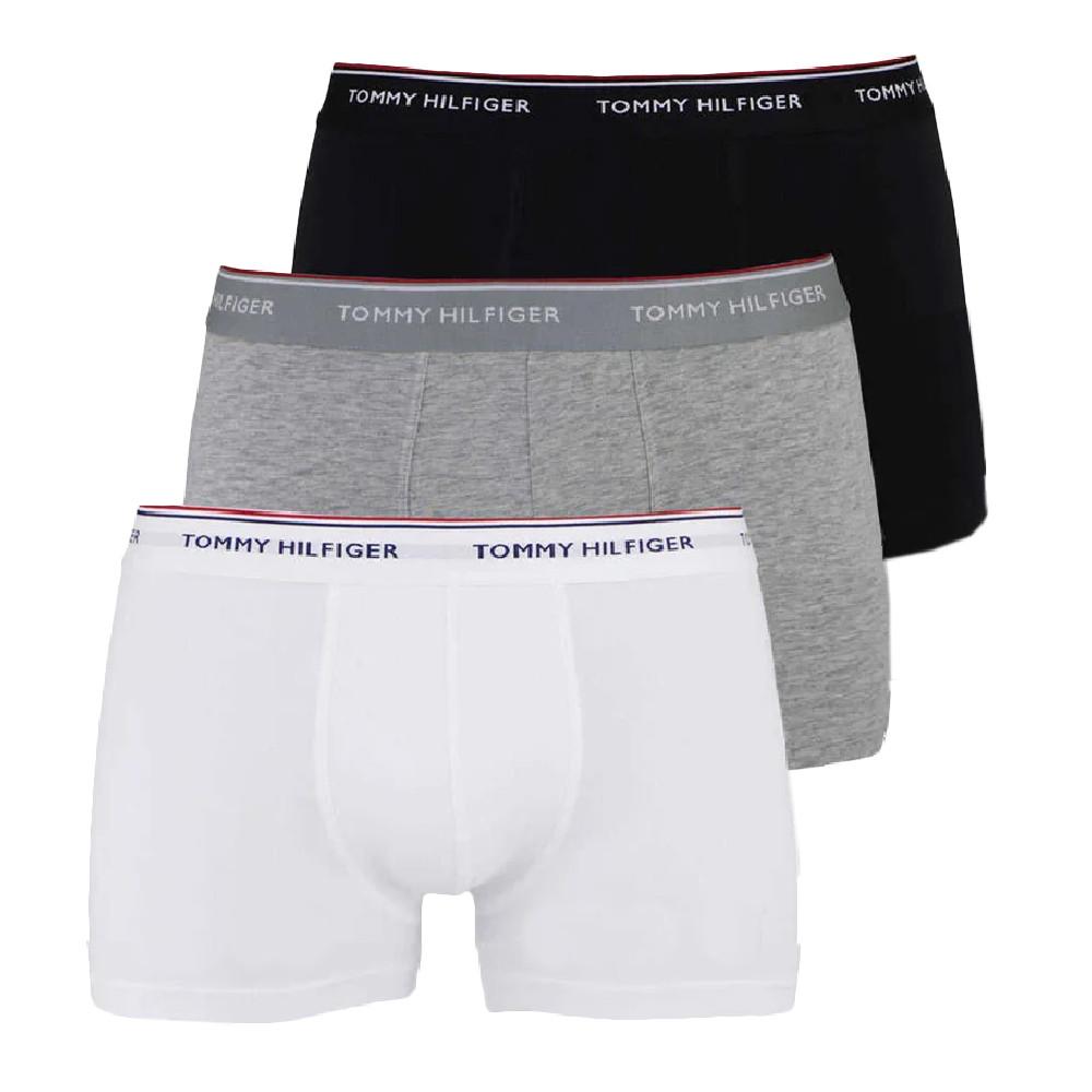 x3 Boxers Noir/Blanc/Gris Homme Tommy Hilfiger Trunk pas cher