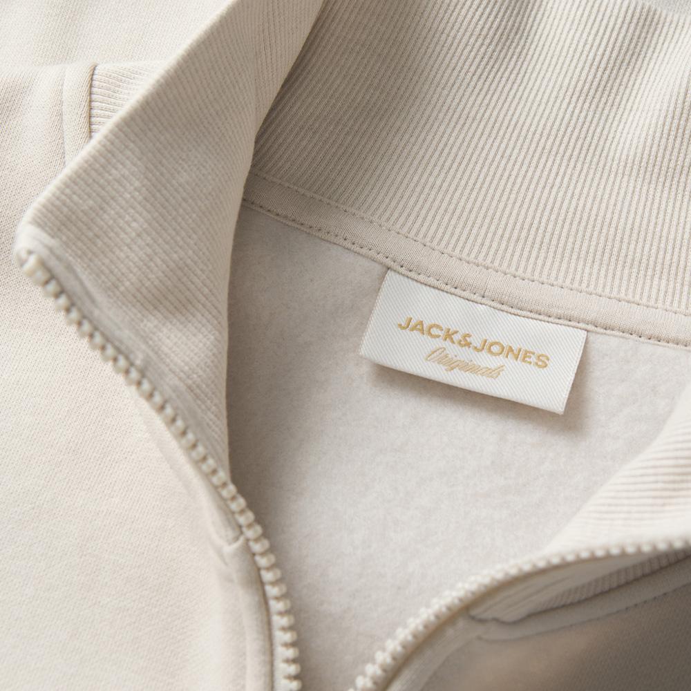 Sweat Zippé Beige Homme Jack & Jones Jordean vue 3