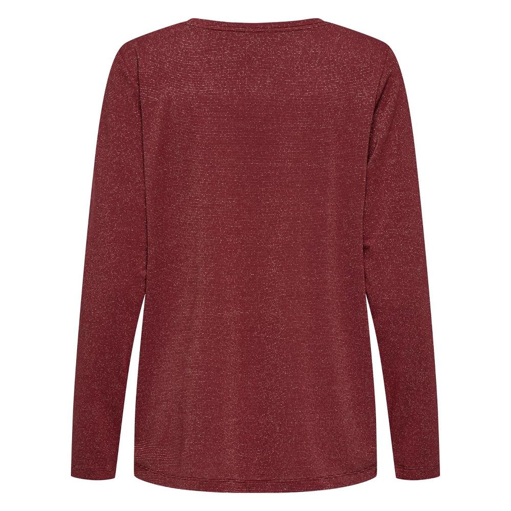 T-shirt Bordeaux Femme Only Harly ML vue 2