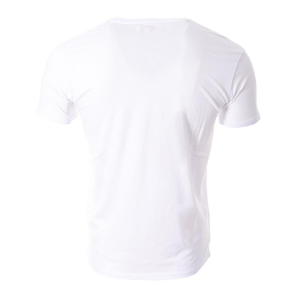 T-shirt Blanc/Orange Homme Lee Cooper Orex vue 2