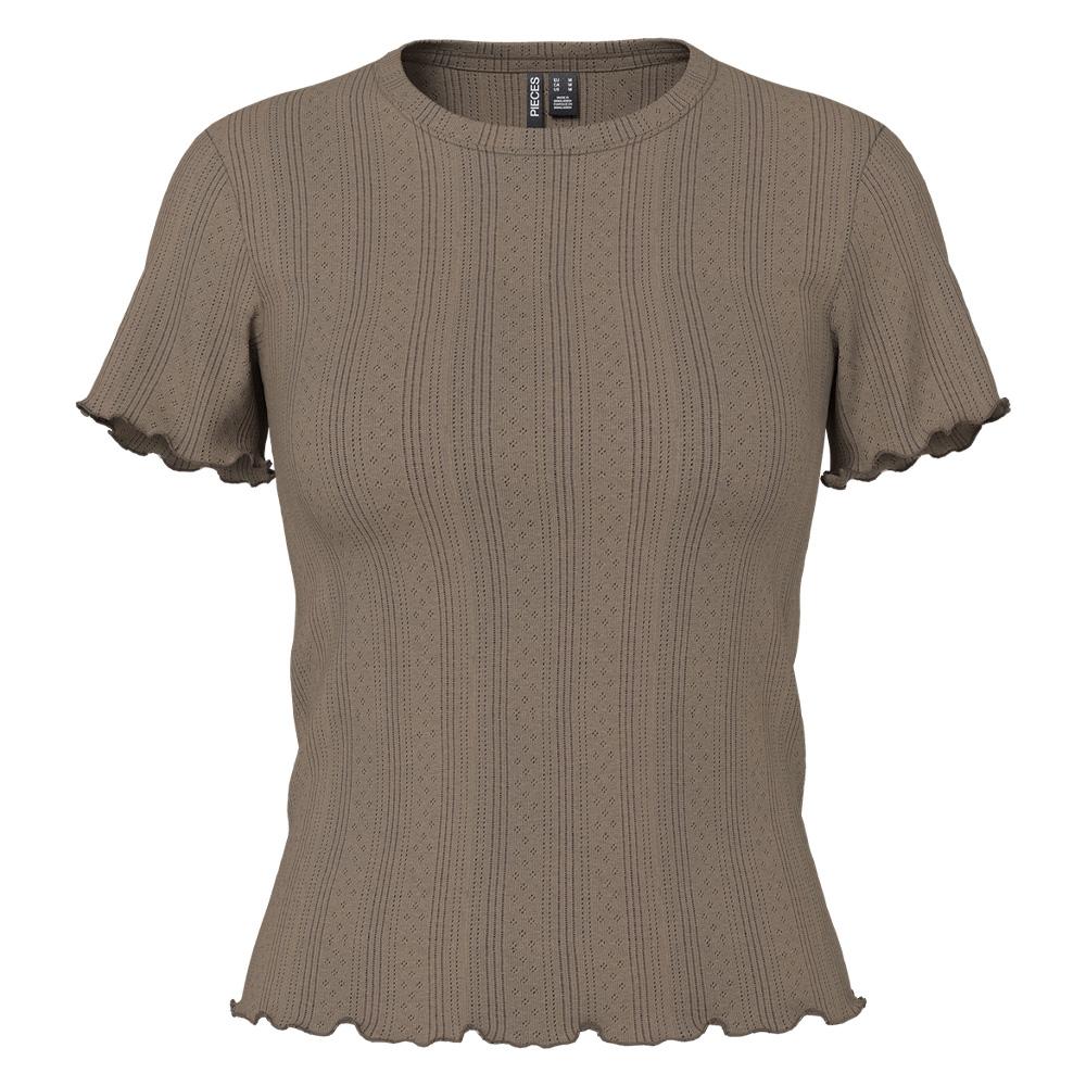 T-Shirt Gris Femme Pieces Marie pas cher