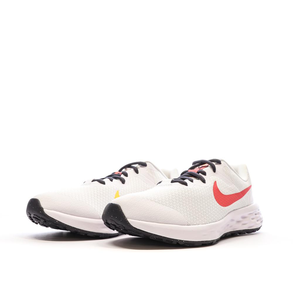 Chaussures de Running Blanches/Oranges Femme Nike Revolution 6 vue 6