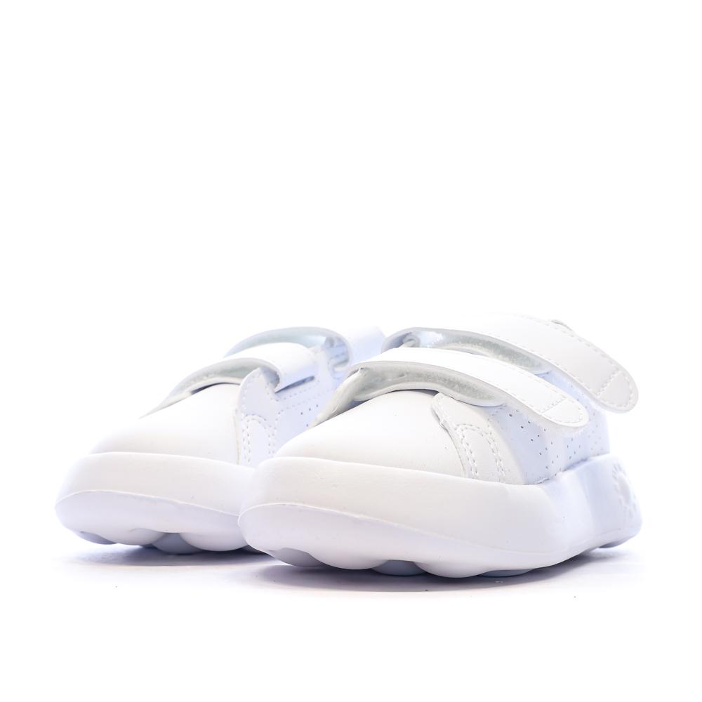Baskets Blanches/Verte Garçon/Fille bébé Adidas Advantage vue 6