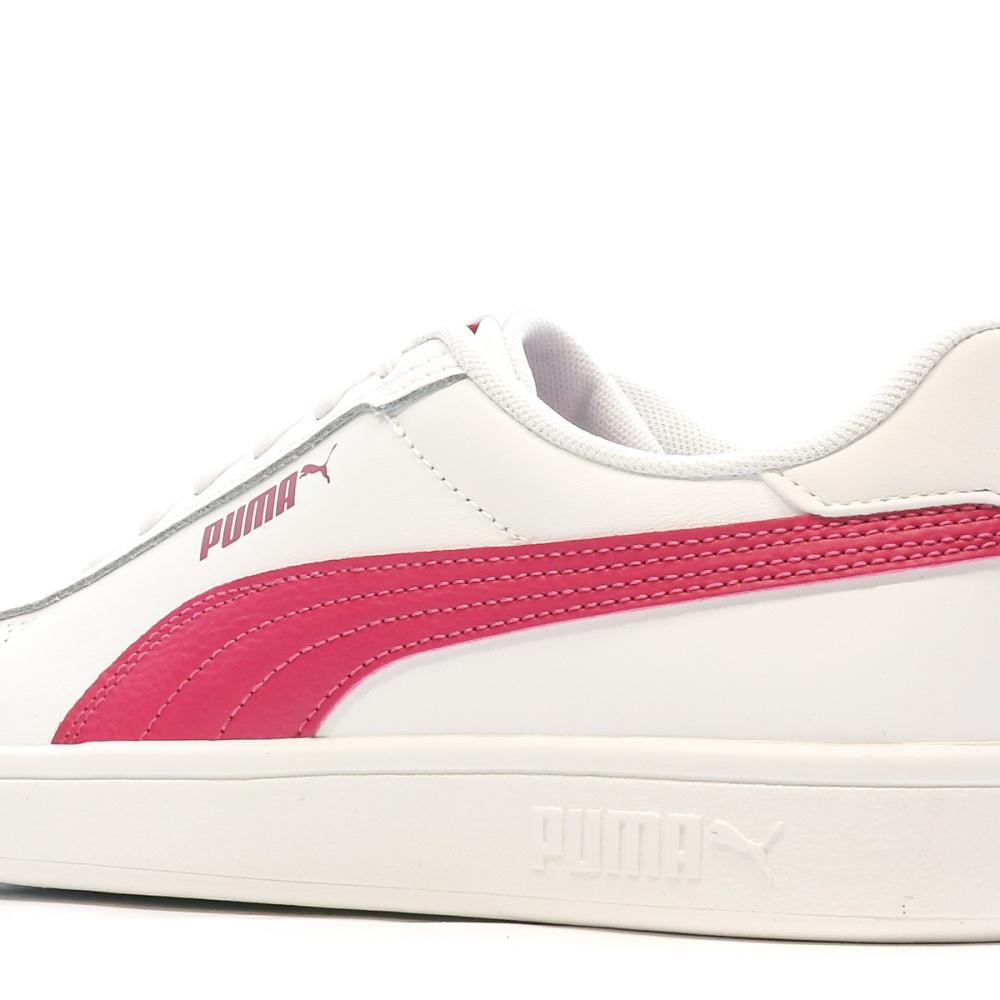 Baskets Blanches/Rouges Fille Puma Smash 3.0 vue 7